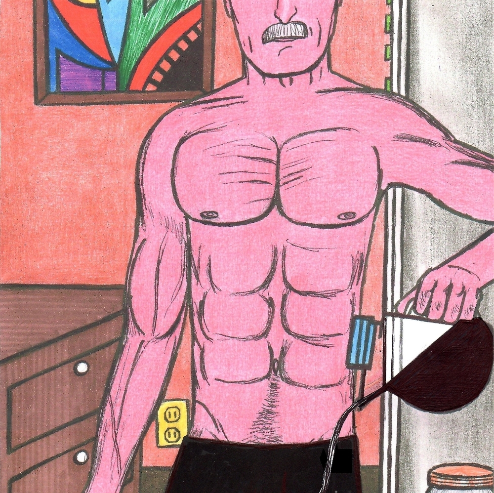Home decor Art on paper " Early morning coffee "